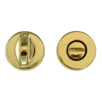 Hdd Pro WC Garnituur Rond Klikrozas 50 Mm Messing Gepolijst - thumbnail