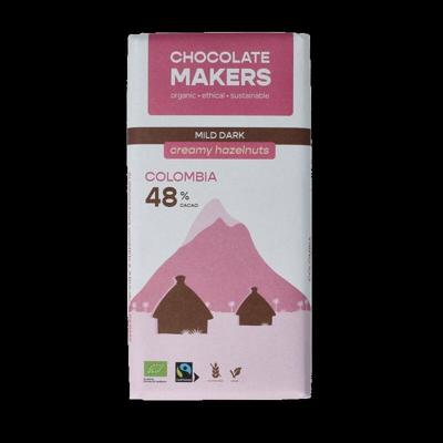 Colombia dark hazelnut creme 48% bio 80 Gram Colombia dark hazelnut creme 48% bio 80 Gram