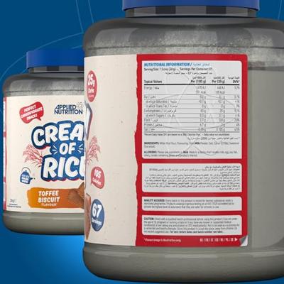 Applied Nutrition Cream of Rice Toffee Biscuit (2000 g) - thumbnail