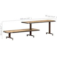 Tv-meubel 160x30x40 cm massief mangohout - thumbnail