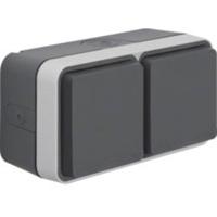 Berker 47753525 W.1 (opbouw) Wandcontactdoos dubbel spatwaterdicht Grijs, Lichtgrijs 1 stuk(s) - thumbnail