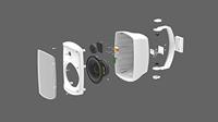 Monacor WALL-05T/SW PA-wandluidspreker 16 W Zwart 1 paar - thumbnail