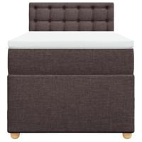 Boxspring met matras stof donkerbruin 90x200 cm - thumbnail