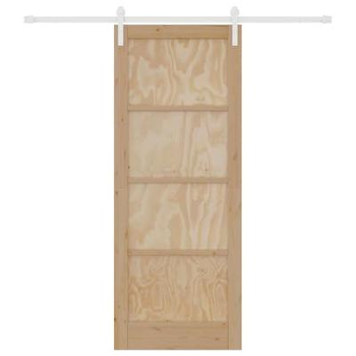 schuifdeur met beslag 83x211 cm massief grenenhout