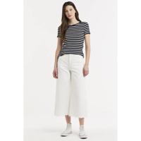 Tommy Hilfiger gestreept ribgebreid T-shirt donkerblauw/wit - thumbnail