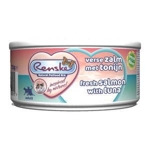 Renske vezel kattenvoer tonijn & zalm 70g