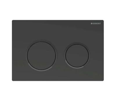 Drukplaat Geberit Omega 20 voor 2-toets Spoeling Zwarte Ringen Mat Zwart Drukplaat Geberit Omega 20 voor 2-toets Spoeling Zwarte Ringen Mat Zwart