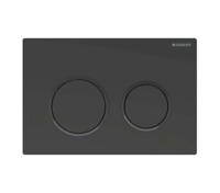 Drukplaat Geberit Omega 20 voor 2-toets Spoeling Zwarte Ringen Mat Zwart - thumbnail