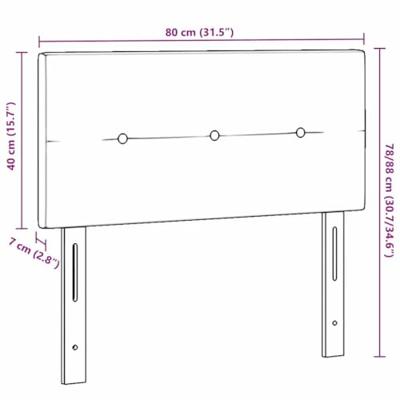 Hoofdbord met LED -striplichten Verstelbaar Groen 80 cm Fluweel