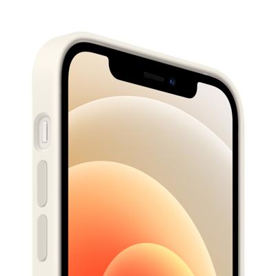 Case with MagSafe - Achterzijde behuizing voor mobiele telefoon - silicone - wit - voor iPhone 12, 12 Pro