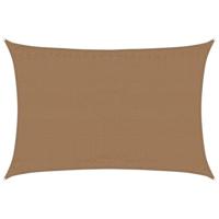 VidaXL Zonnezeil 160 g/m² 3,5x5 m hdpe taupe - thumbnail