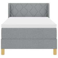 Boxspring Bed met Matras Lichtgrijs, 100x200 cm - thumbnail