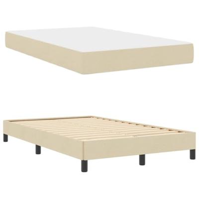 Boxspring bed met matras Crème 120 x 200 cm Stof