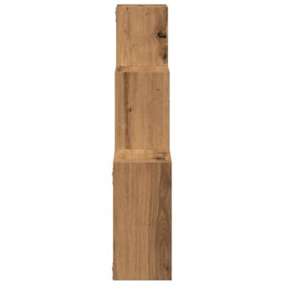 Wandplanken kubus 68x15x68cm bewerkt hout artisanaal eikenkleur Wandplanken kubus 68x15x68cm bewerkt hout artisanaal eikenkleur