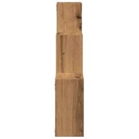 Wandplanken kubus 68x15x68cm bewerkt hout artisanaal eikenkleur - thumbnail