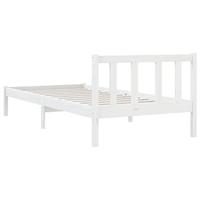 Bedframe massief grenenhout wit 90x200 cm - thumbnail