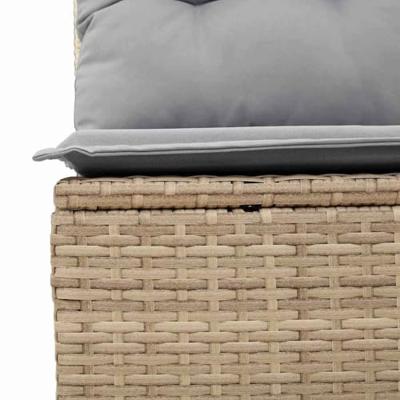 Tuinbankenset 13 pcs Beige poly rattan