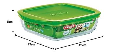 Pyrex Cook and Store Vershoudbakje met Deksel 1L Glas/Groen/Transparant Pyrex Cook and Store Vershoudbakje met Deksel 1L Glas/Groen/Transparant