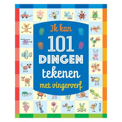 Deltas Ik kan 101 dingen tekenen met vingerverf hobbyboek