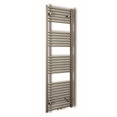 Designradiator Sanicare Inox-Look Inclusief Ophanging Midden Aansluiting Recht 160x60 cm