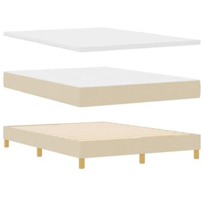 Boxspringbed met matras met hoofdeinde Crème 160 x 200 cm Stof