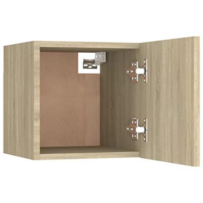 VidaXL Nachtkastje 30,5x30x30 cm bewerkt hout sonoma eikenkleurig