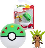 Pokemon Figure - Chespin + Friend Ball (Clip 'n' Go) - thumbnail