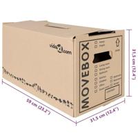 VidaXL Verhuisdoos 20 pcs naturel 59 x 31,5 x 31,5 cm karton - thumbnail
