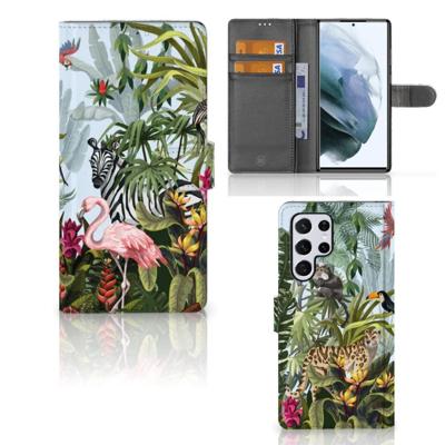 Telefoonhoesje | Met pasjeshouder | voor Samsung Galaxy S22 Ultra Jungle