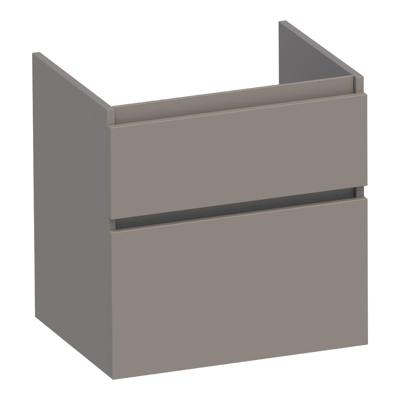Brauer Delight - Onderkast - 60 cm - met 2 Softclose Lades Greeploos en 1 Sifon Uitsparing - Mat Taupe