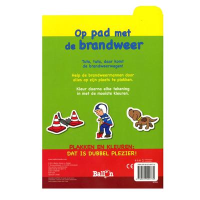 Standaard Uitgeverij Plakken en kleuren - op pad met de brandweer, 4-6 jaar