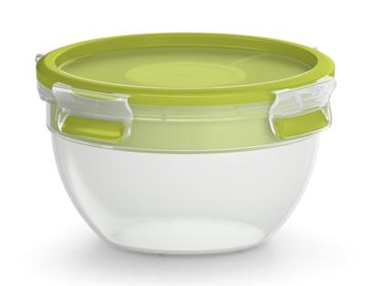 Emsa Clip & Go Snackbox 1 l Kunststof Met deksel, Vaatwasserbestendig Transparant, Groen 518097 Emsa Clip & Go Snackbox 1 l Kunststof Met deksel, Vaatwasserbestendig Transparant, Groen 518097