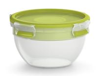 Emsa Clip & Go Snackbox 1 l Kunststof Met deksel, Vaatwasserbestendig Transparant, Groen 518097 - thumbnail