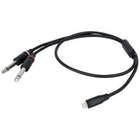 DAP FL101 verloopkabel lightning naar 2x jack mono 150cm - thumbnail