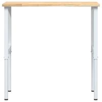 Werkbank 100x60x(71,5-98) cm massief eikenhout - thumbnail