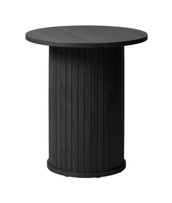 by fonQ Alon Bijzettafel Pilaar Ø 50 cm - Zwart Eiken