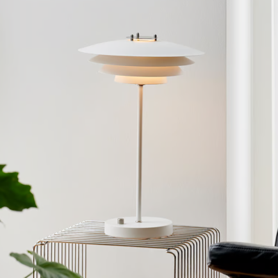 Witte tafellamp Nordlux Bretagne G9 fitting en schakelaar Witte tafellamp Nordlux Bretagne G9 fitting en schakelaar