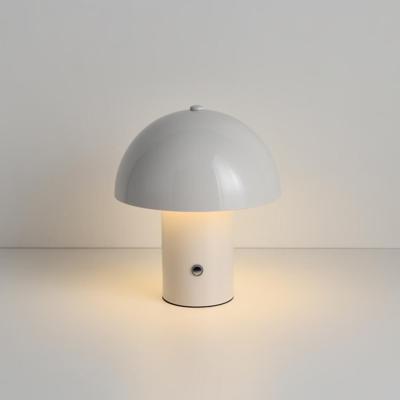 LED Tafellamp Civaro crema - 2W - Wit - Mushroomlamp - Paddenstoel - IP20 voor binnen - Oplaadbaar - Met 1m USB-C - Met geïntegreerde dimmer