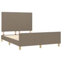 Bedframe zonder matras stof taupe 140x200 cm - thumbnail