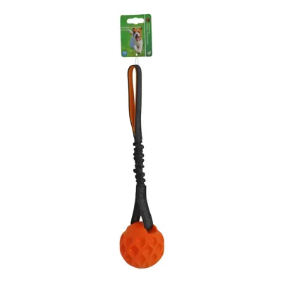 Apporteerbal TPR+piep oranje 7cm