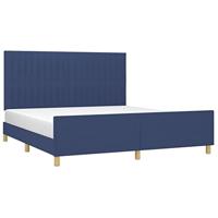 Bedframe zonder matras stof blauw 160x200 cm - thumbnail