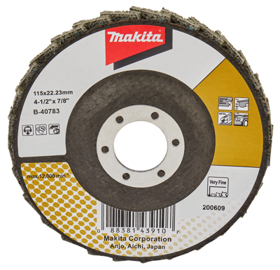 Makita Accessoires Lamellen conditioneringschijf 115mm extra fijn - B-40783 B-40783
