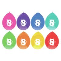 Ballonnen 8 jaar pak a 8 stuks - thumbnail
