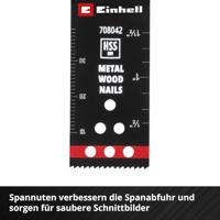 Einhell 708042 Tauchsägeblatt BIM Met, 22mm Bimetaal Multitool toebehorenset 22 mm 1 stuk(s) - thumbnail