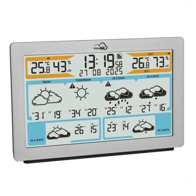 TFA Dostmann TFA.me ID-02 35.8100.54 WiFi-weerstation Verwachting voor 6 dagen Aantal sensoren max.: 5