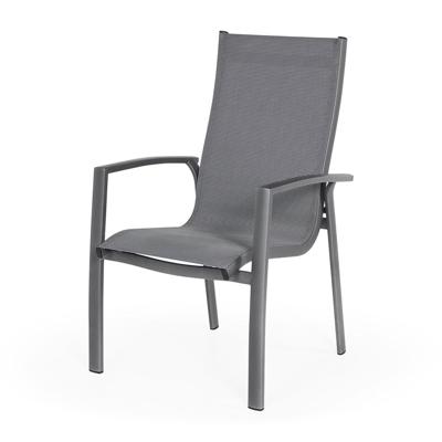 Lucca Dining Stoel Black Grey Textilene SUNS - Suns Lucca Dining Stoel Black Grey Textilene SUNS - Suns