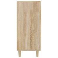 Dressoir 90x34x80 cm bewerkt hout sonoma eikenkleurig - thumbnail