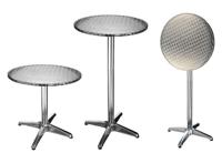 HI Inklapbare Statafel - Bijzettafel - RVS - Ø60 cm - hoogte 115cm - thumbnail