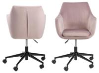 Bendt Bureaustoel 'Rikke' Velvet, kleur Dusty Rose - thumbnail