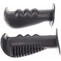 HZB handvat bmx freestyle cross rubber 105 mm zwart 2 stuks - thumbnail